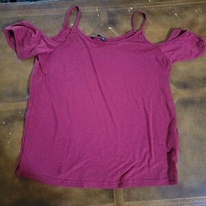 SHEIN Burgundy Cold Shoulder Camisole